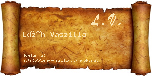 Léh Vaszilia névjegykártya